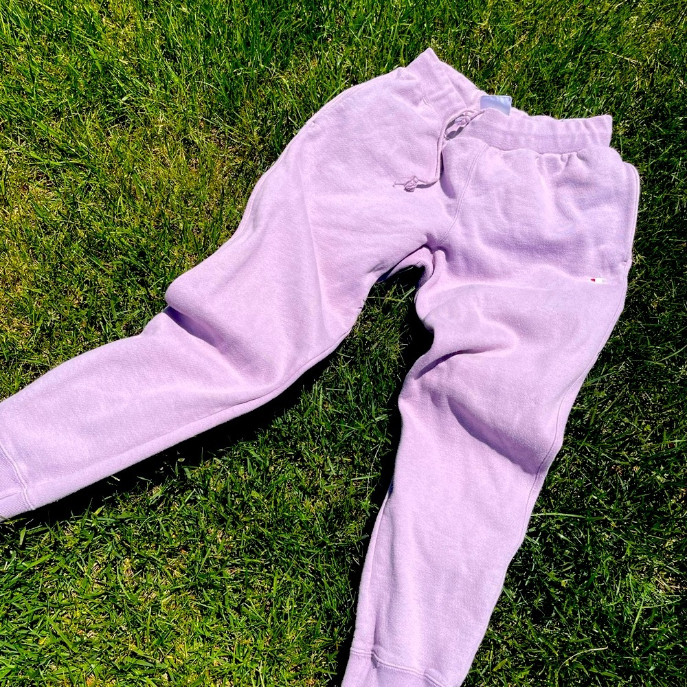 Champion Purple Track Pants Relaxed Fit Joggers